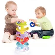 Twinkle and Roll Ball Tower with light-up features and rolling balls for toddler sensory play