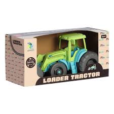 Loader Tractor - Aurora World quality construction vehicle toy with working scoop for kids' building play