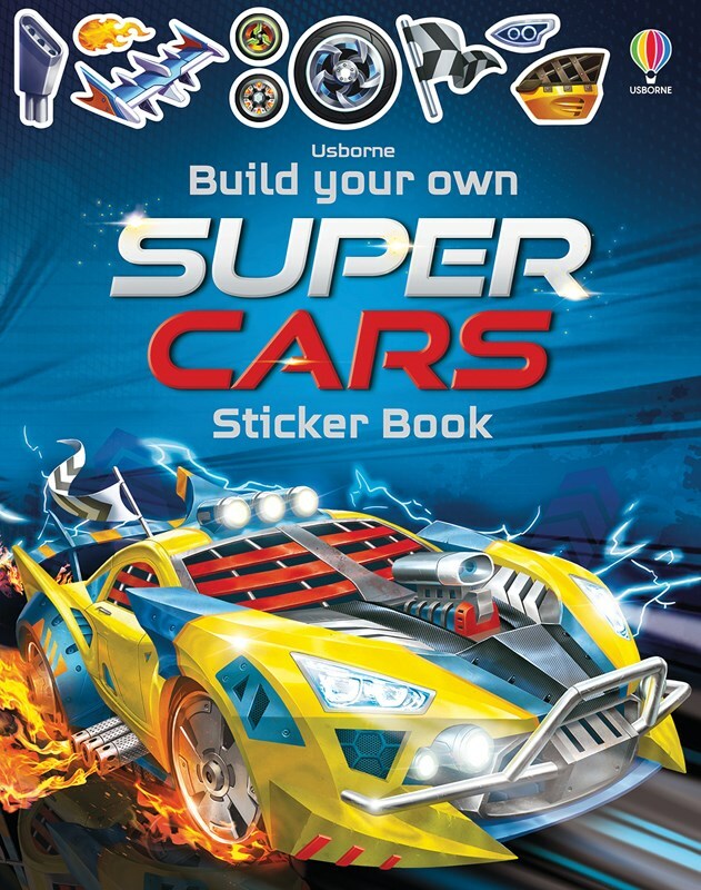 Build Your Own Supercars Sticker Book for designing custom supercars with stickers