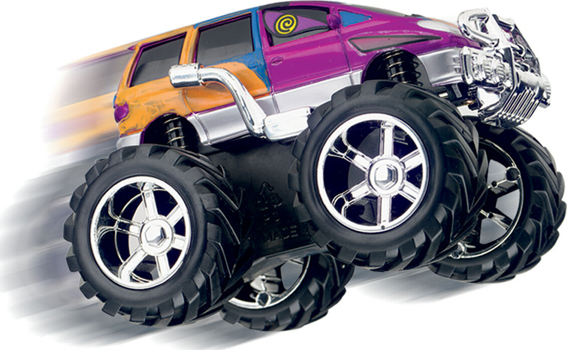 Monster Trucks Custom Shop - Creativity for Kids craft kit with four customizable monster trucks for decorating and personalizing