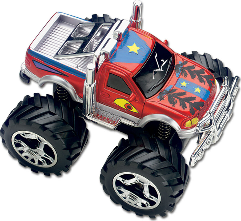 Monster Trucks Custom Shop - Creativity for Kids craft kit with four customizable monster trucks for decorating and personalizing