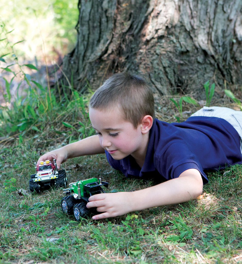 Monster Trucks Custom Shop - Creativity for Kids craft kit with four customizable monster trucks for decorating and personalizing