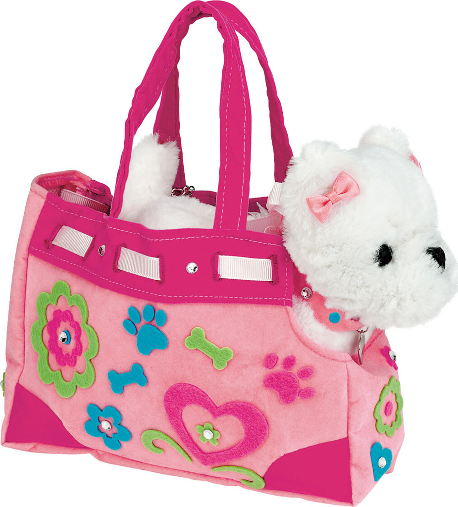 Creativity for Kids Designer Doggie with pre-cut fabric pieces, stuffing, and accessories to create a custom dog