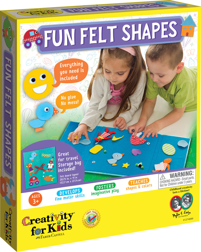 Creativity for Kids Fun Felt Shapes with colorful felt pieces and activity boards for creative learning play