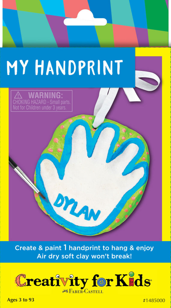 Creativity for Kids My Handprint keepsake kit with clay, paints, and materials to preserve children's handprints