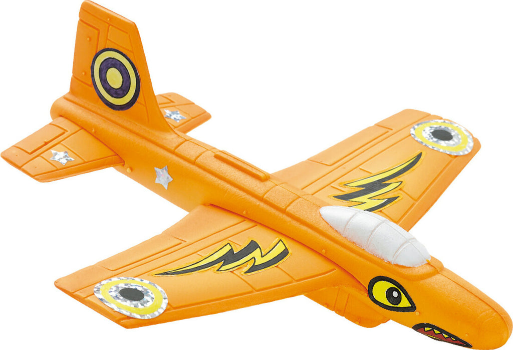 Creativity for Kids Stunt Squadron with foam airplanes, stickers, and decorating supplies for custom aircraft
