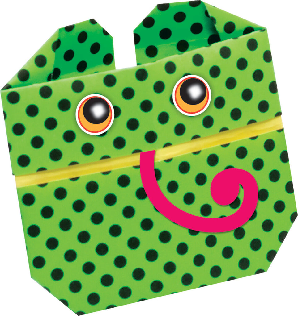 Creativity for Kids Origami kit with colorful patterned papers and step-by-step instruction book for paper folding