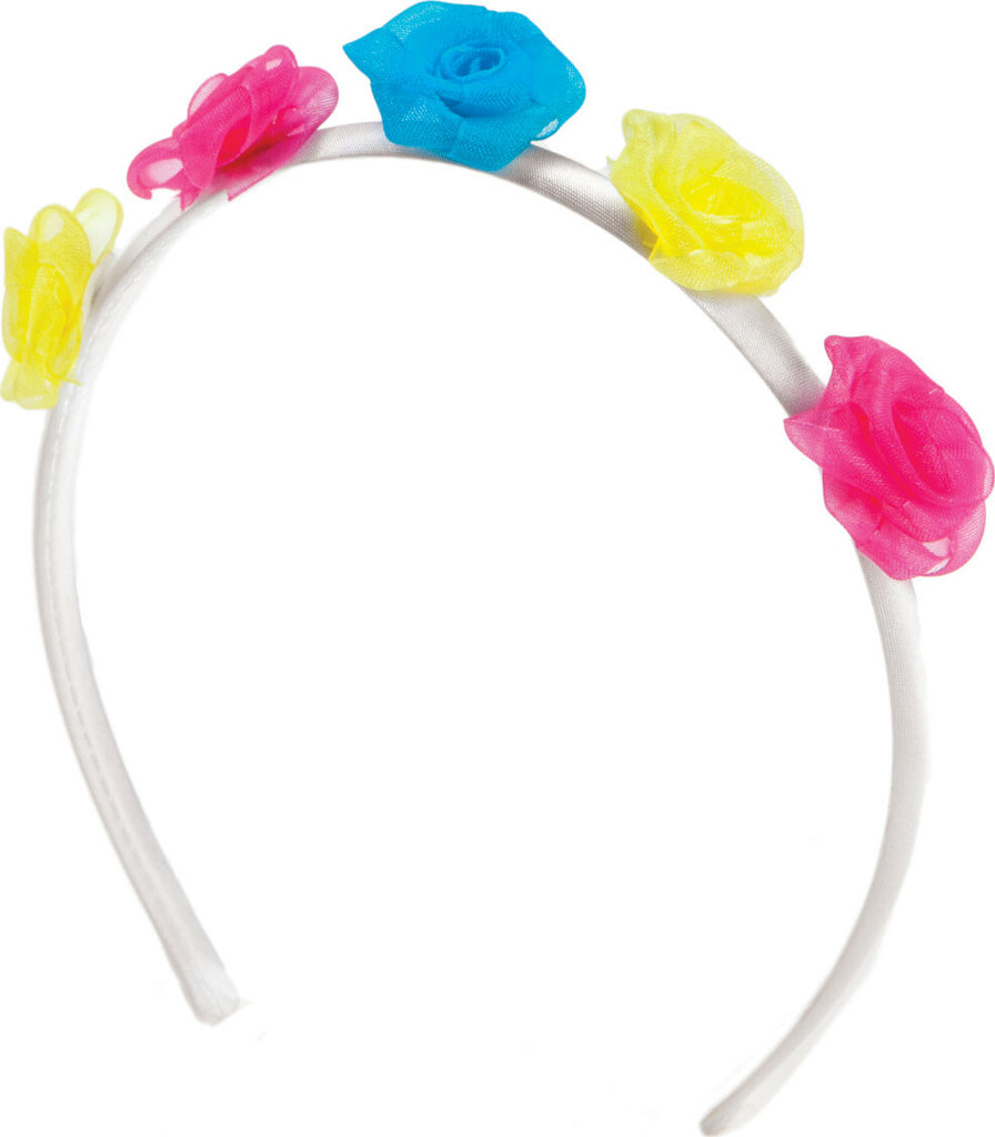 Creativity for Kids Fashion Headbands kit with plain headbands, fabric flowers, ribbons, and decorating supplies