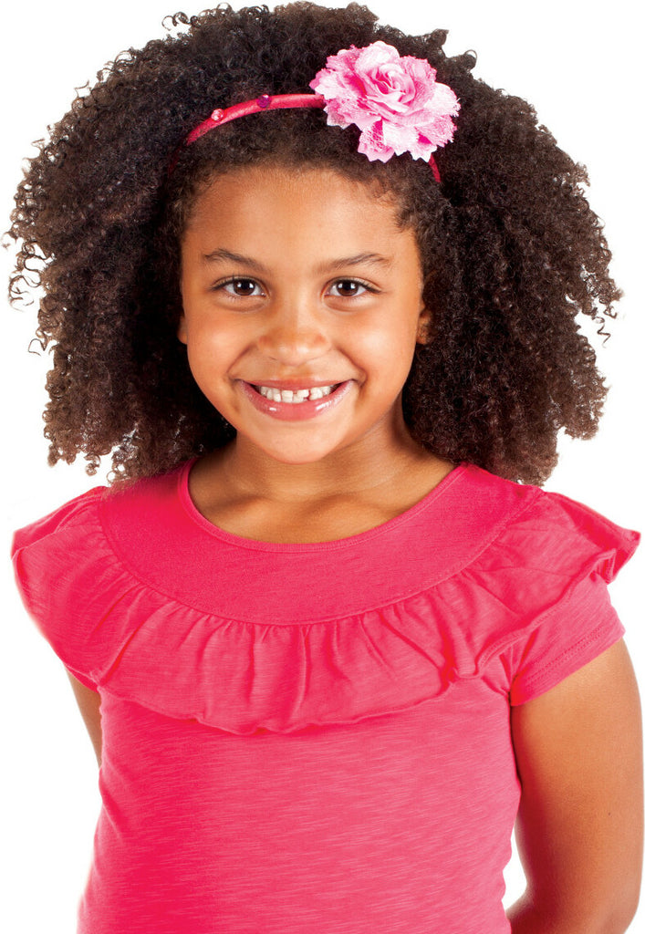 Creativity for Kids Fashion Headbands kit with plain headbands, fabric flowers, ribbons, and decorating supplies