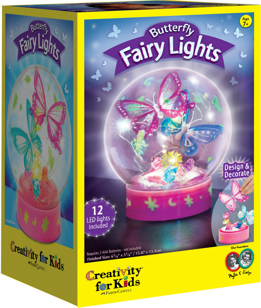 Creativity for Kids Butterfly Fairy Lights with colorful butterfly decorations and LED string lights
