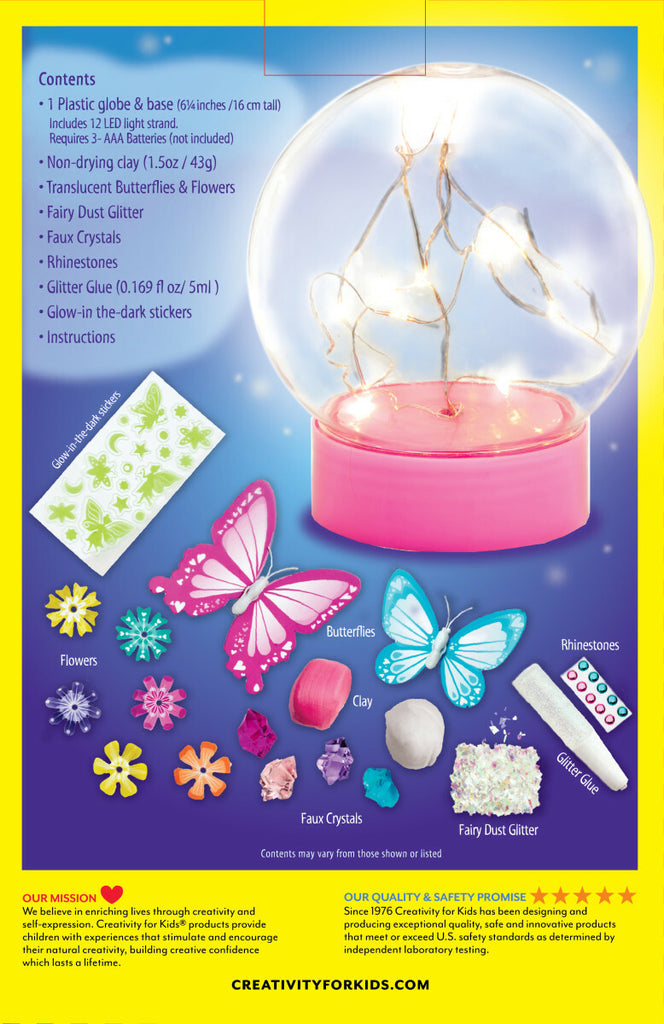 Creativity for Kids Butterfly Fairy Lights with colorful butterfly decorations and LED string lights