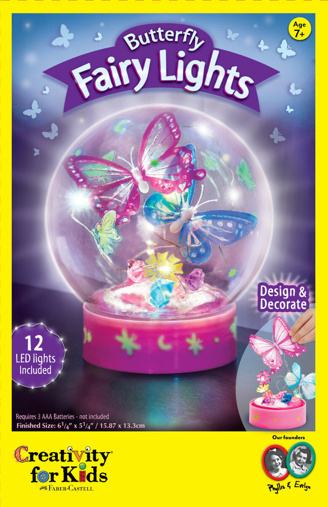 Creativity for Kids Butterfly Fairy Lights with colorful butterfly decorations and LED string lights