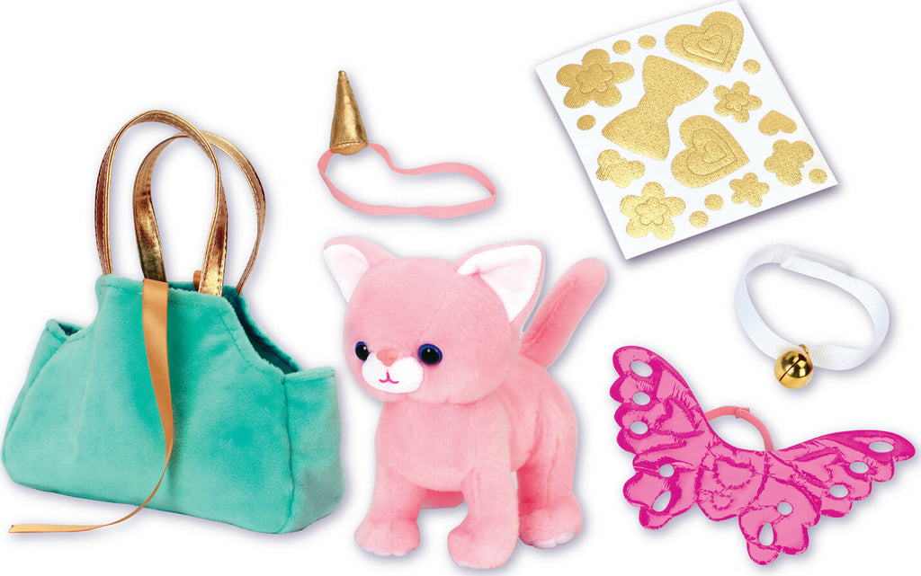 Creativity for Kids Cuddly Kitten sewing kit with pre-cut fabric pieces and stuffing to make a soft kitten