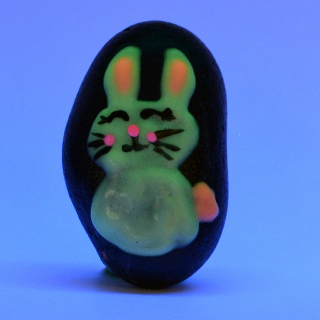 Creativity for Kids Glow in the Dark Rock Painting Kit with special glow paints, brushes, and smooth rocks