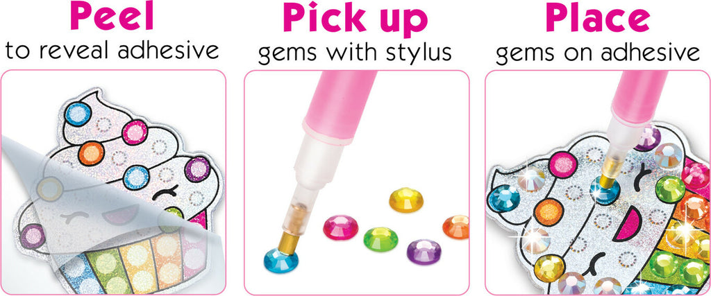 Creativity for Kids Big Gem Diamond Painting Sweets with large colorful gems and cute dessert-themed designs