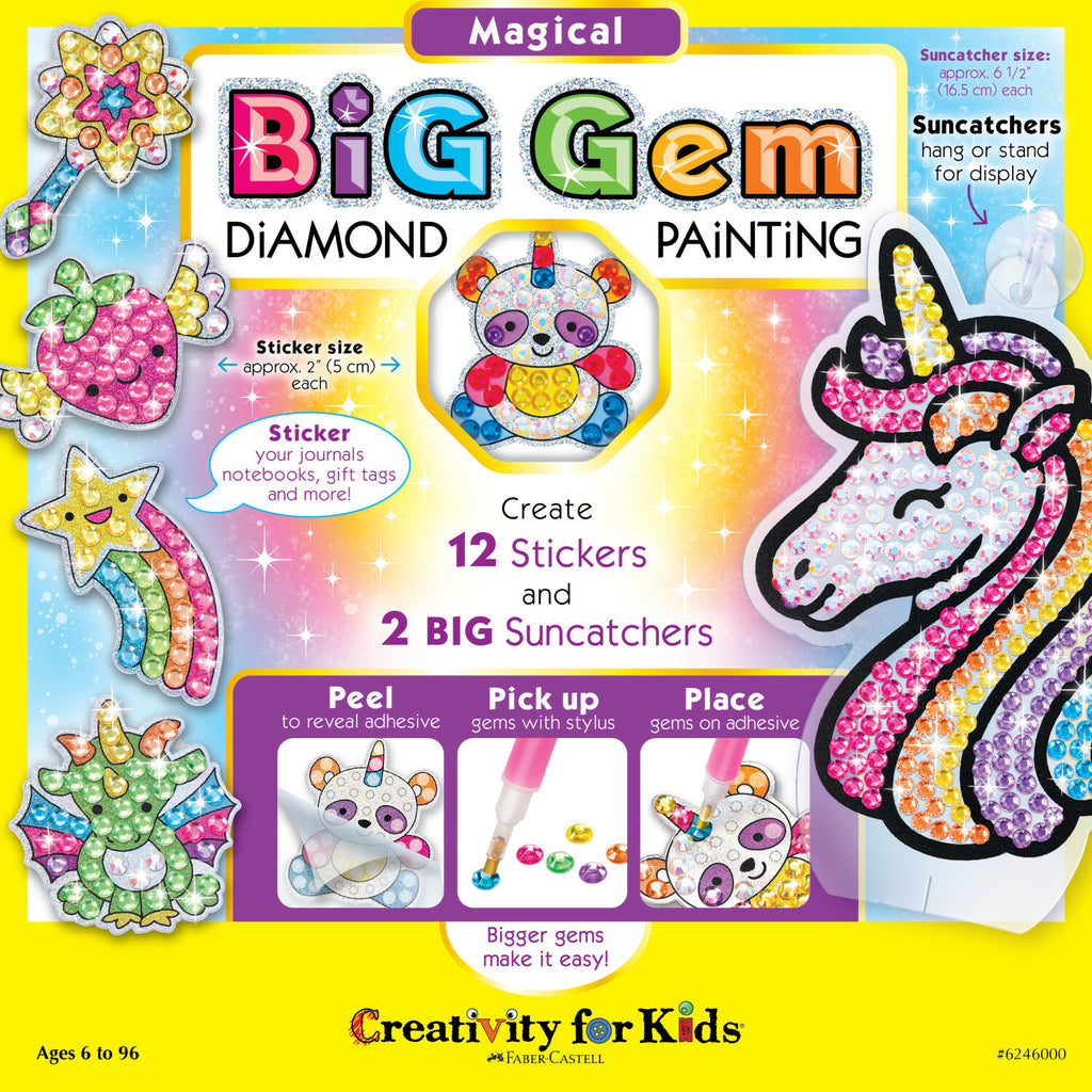 Creativity for Kids Big Gem Diamond Painting Magical with large sparkly gems and enchanting fantasy designs