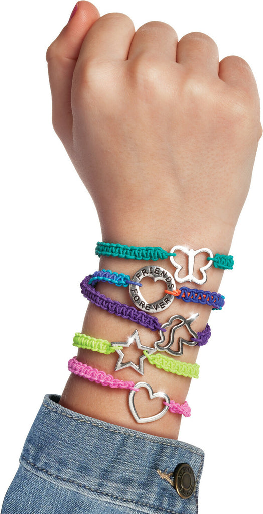 Creativity for Kids Friends Forever Bracelets kit with colorful strings, beads, and charms for making friendship jewelry