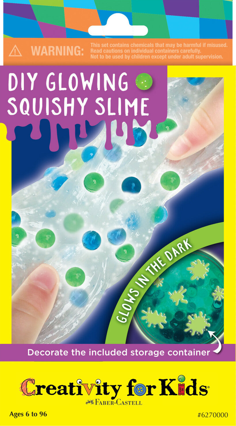 Creativity for Kids DIY Glowing Squishy Slime kit with glow powder and slime-making ingredients