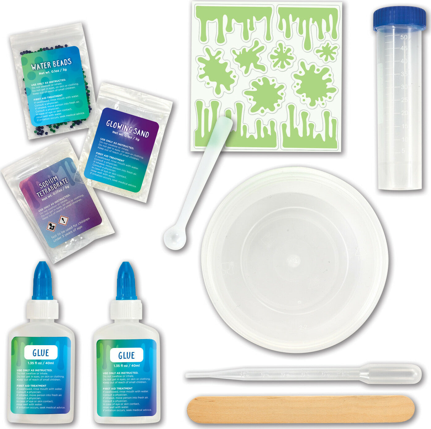 Creativity for Kids DIY Glowing Squishy Slime kit with glow powder and slime-making ingredients
