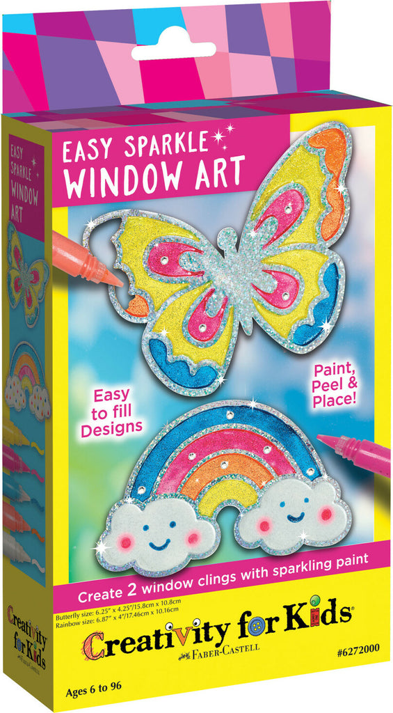 Creativity for Kids Easy Sparkle Window Art with gel crystals and sparkly designs for window decorating