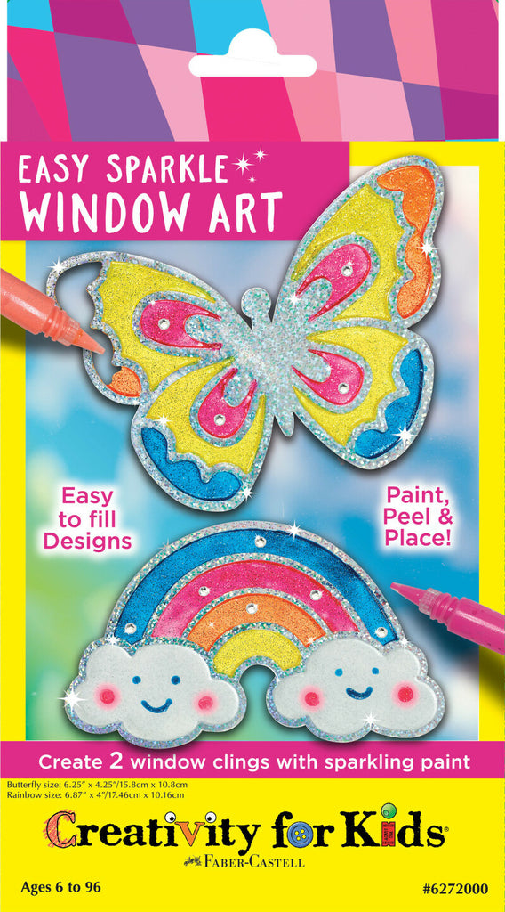 Creativity for Kids Easy Sparkle Window Art with gel crystals and sparkly designs for window decorating