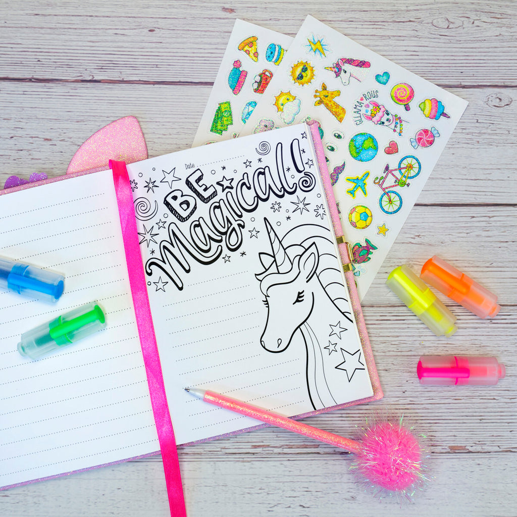 Creativity for Kids Deer Diary with decorative cover, stickers, and writing accessories for personal journaling