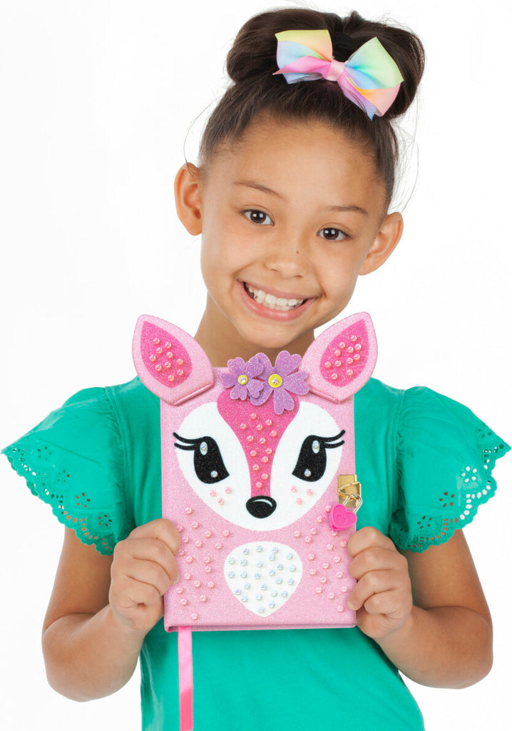 Creativity for Kids Deer Diary with decorative cover, stickers, and writing accessories for personal journaling