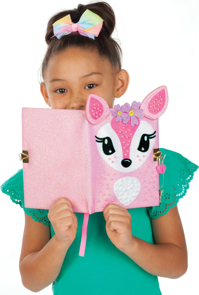 Creativity for Kids Deer Diary with decorative cover, stickers, and writing accessories for personal journaling