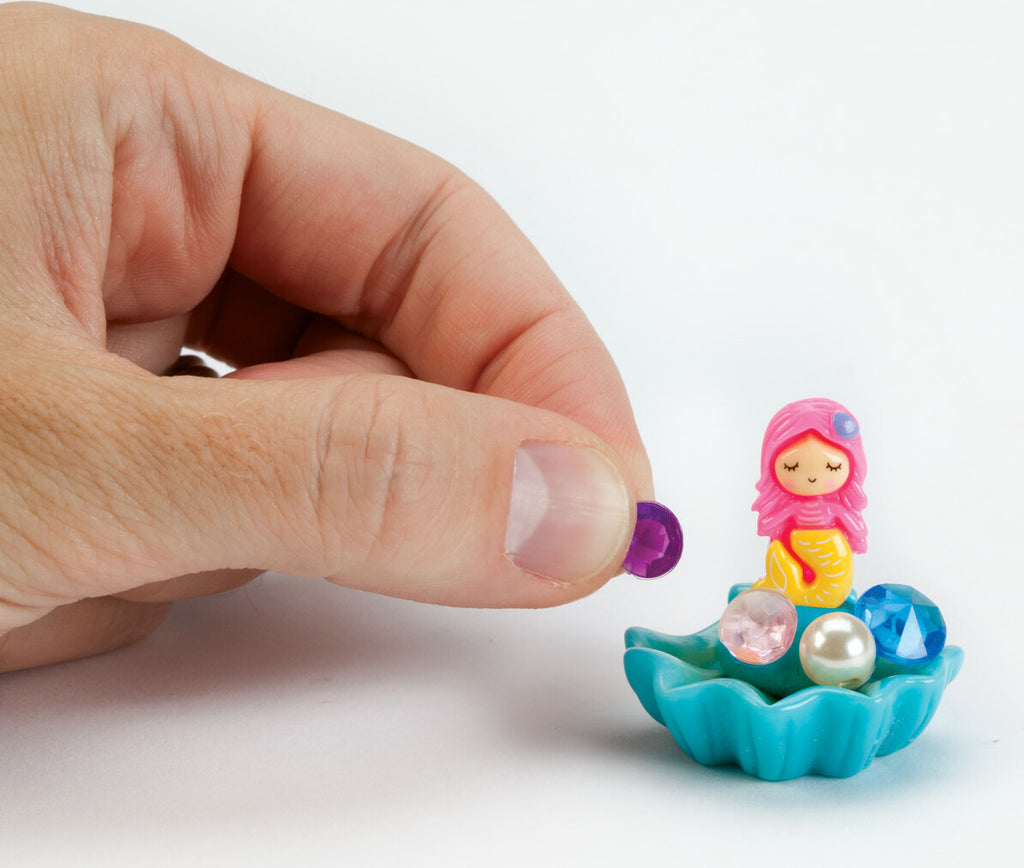 Creativity for Kids Crystal Mermaid Terrarium with crystal growing materials and underwater mermaid decorations