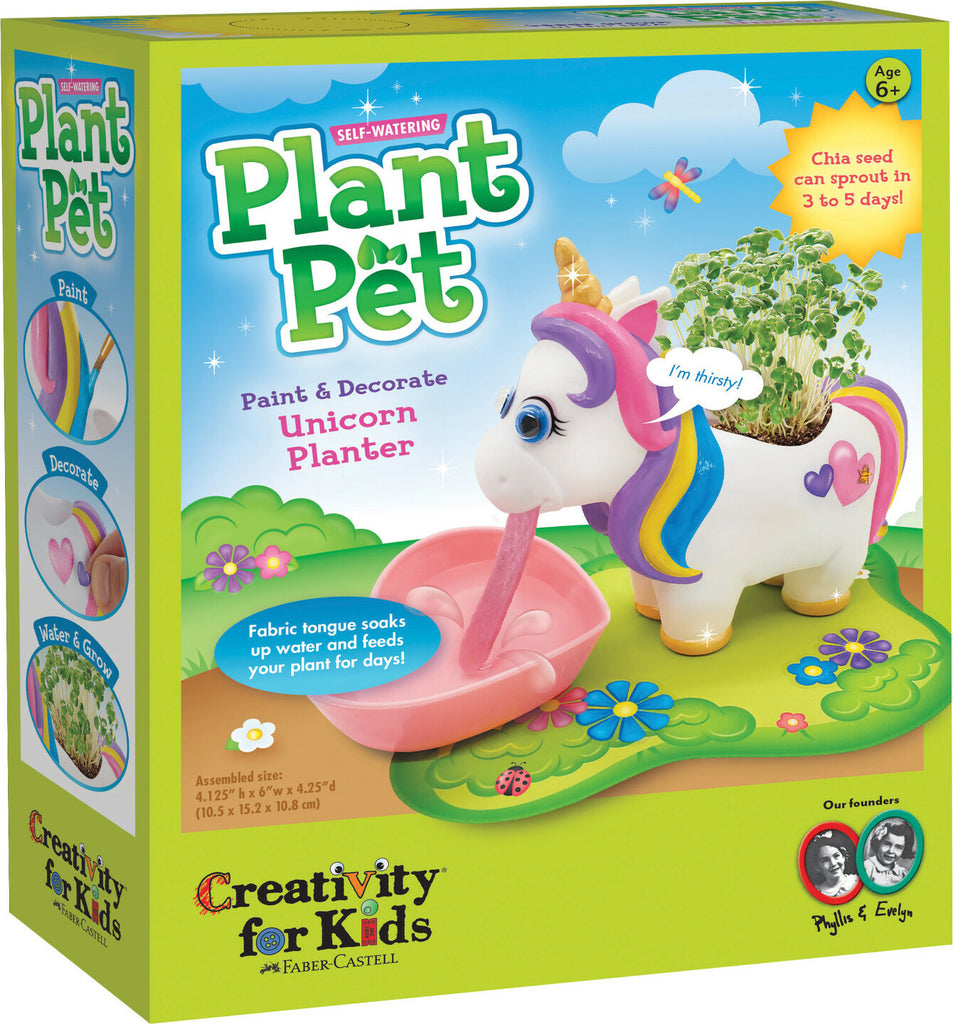 Creativity for Kids Self-Watering Plant Pet Unicorn with decorative pot, seeds, and magical unicorn design