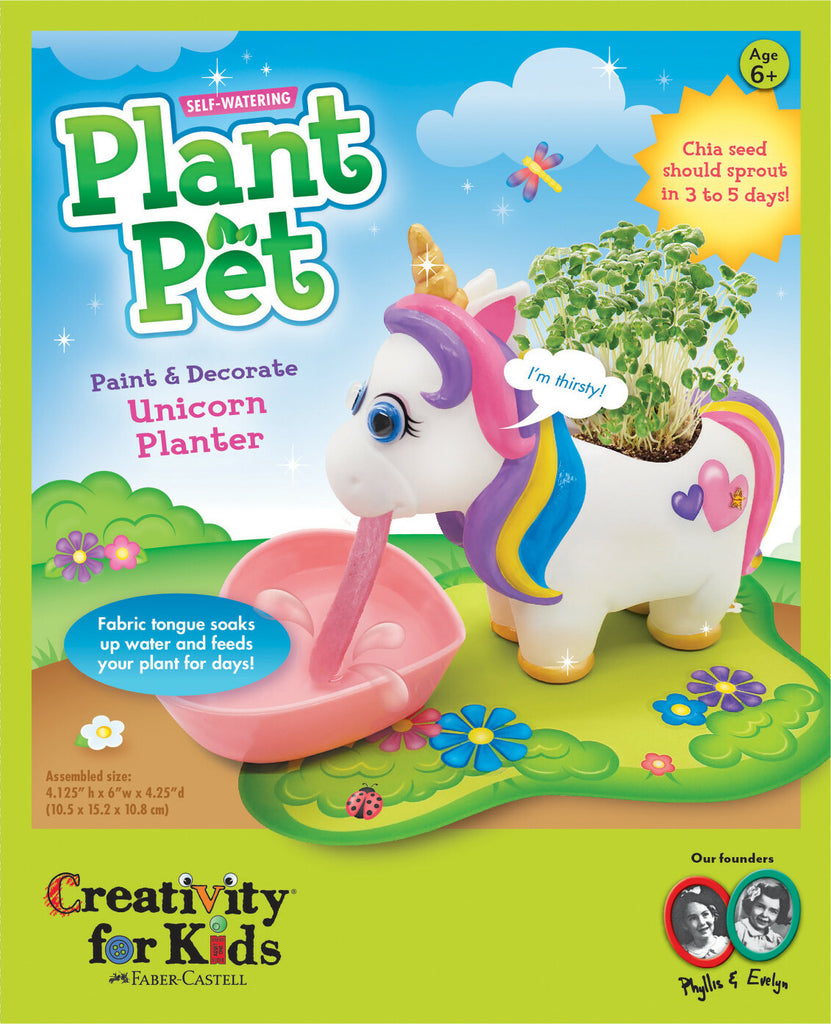 Creativity for Kids Self-Watering Plant Pet Unicorn with decorative pot, seeds, and magical unicorn design