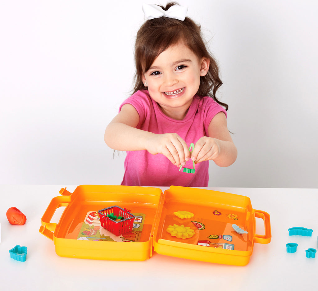 Creativity for Kids Sensory On The Go Farmer's Market with portable sensory bin and farm-themed accessories