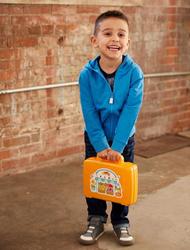 Creativity for Kids Sensory On The Go Farmer's Market with portable sensory bin and farm-themed accessories