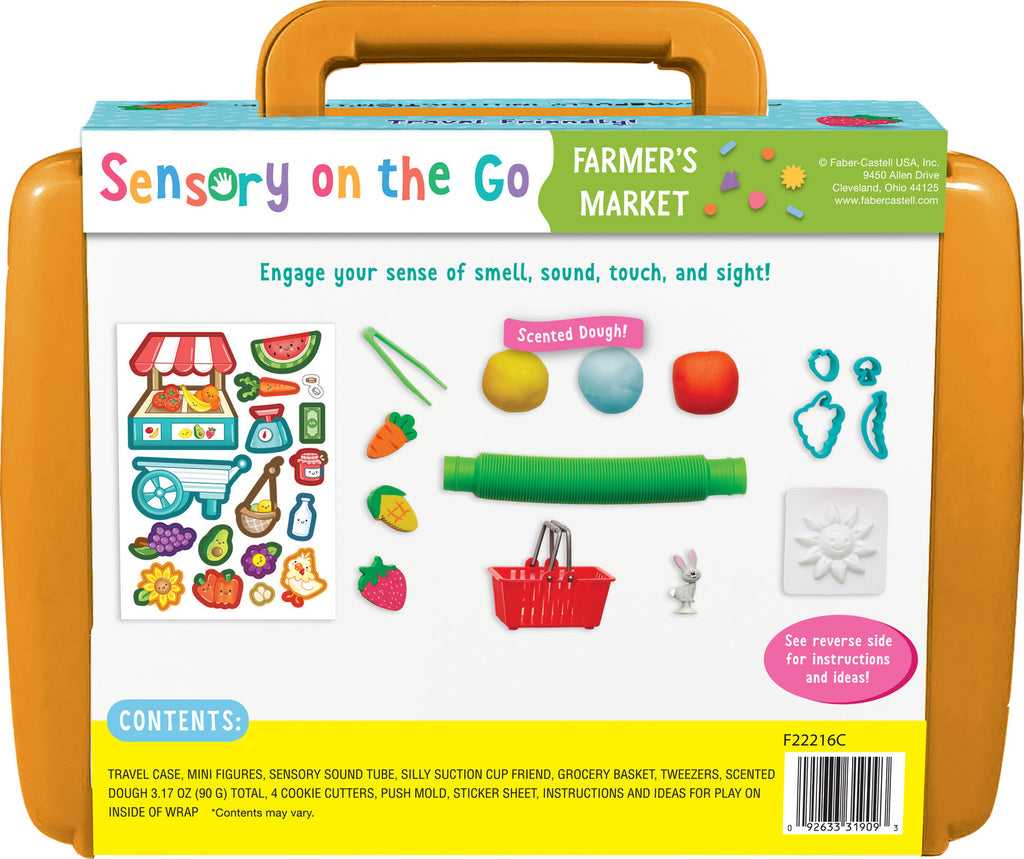 Creativity for Kids Sensory On The Go Farmer's Market with portable sensory bin and farm-themed accessories