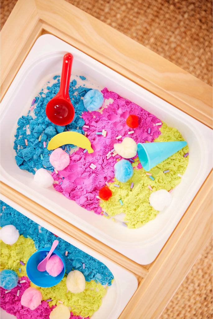 Deluxe Activity Sensory Table Ice Cream Shop with removable bins, sensory sand and ice cream accessories