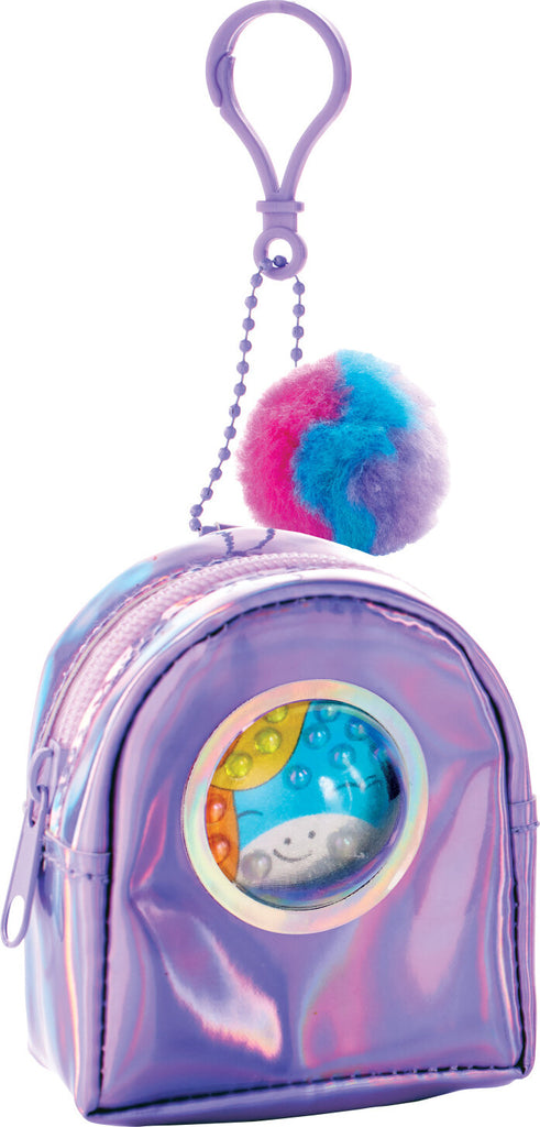 Creativity for Kids Bubble Gems Backpack Keychains with colorful gems and keychain hardware for customizing