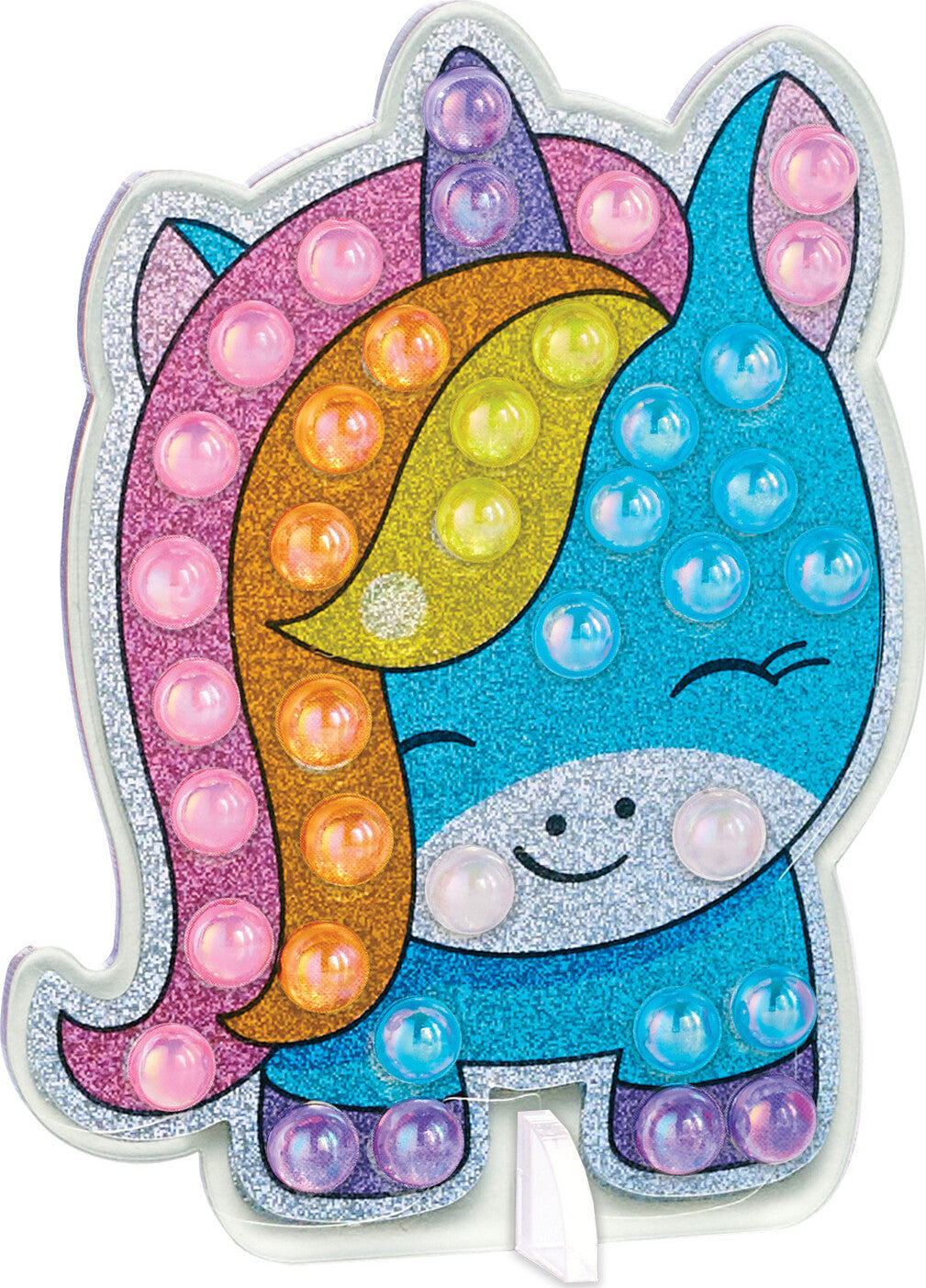 Creativity for Kids Bubble Gems Backpack Keychains with colorful gems and keychain hardware for customizing