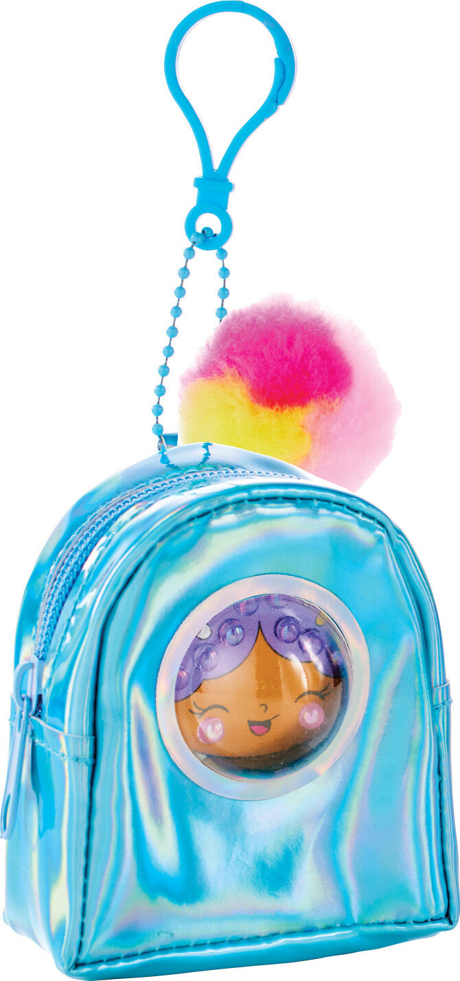 Creativity for Kids Bubble Gems Backpack Keychains with colorful gems and keychain hardware for customizing