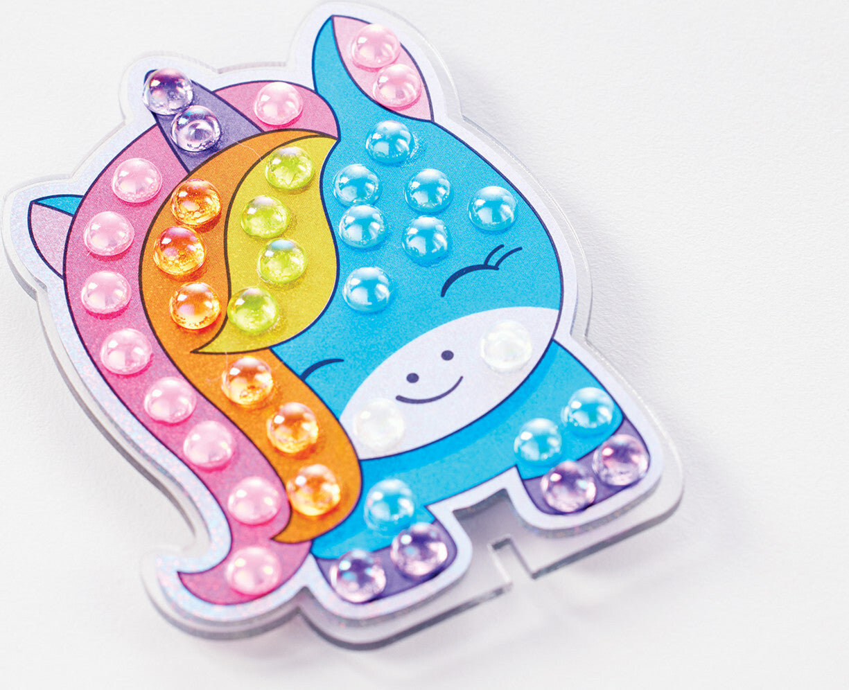 Creativity for Kids Bubble Gems Backpack Keychains with colorful gems and keychain hardware for customizing