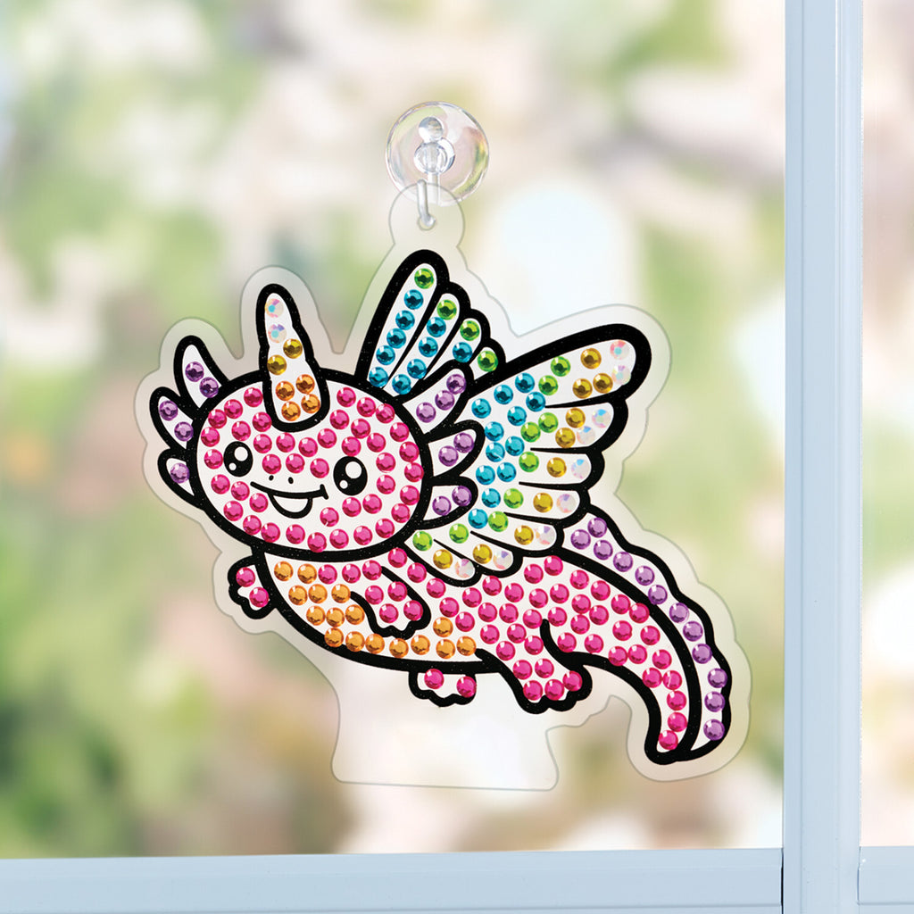Creativity for Kids Big Gem Diamond Painting Axolotl with large sparkly gems and cute axolotl design