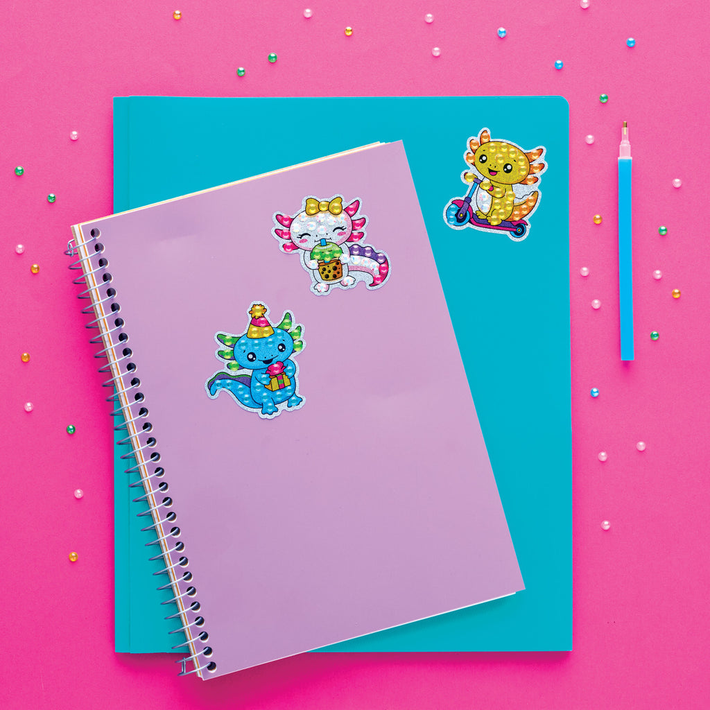 Creativity for Kids Big Gem Diamond Painting Axolotl with large sparkly gems and cute axolotl design