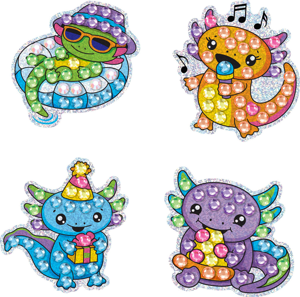 Creativity for Kids Big Gem Diamond Painting Axolotl with large sparkly gems and cute axolotl design