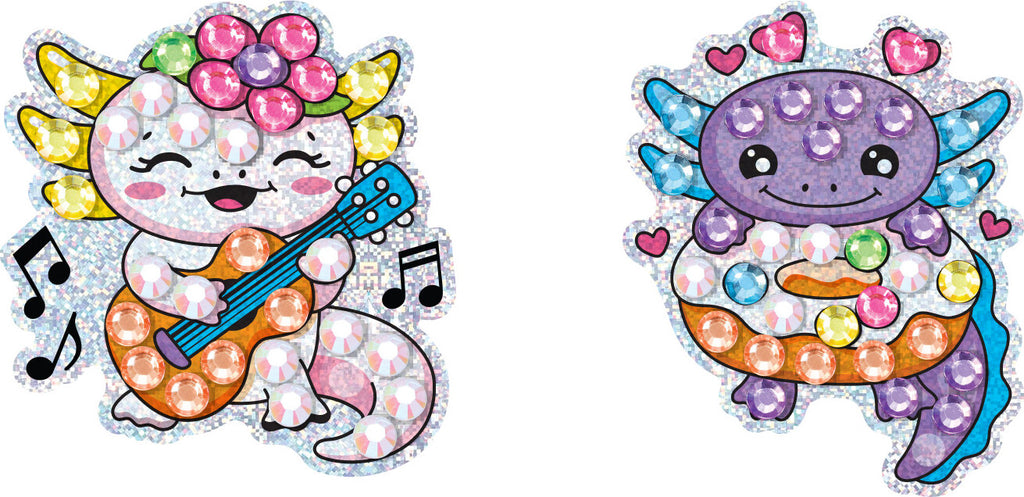 Creativity for Kids Big Gem Diamond Painting Axolotl with large sparkly gems and cute axolotl design