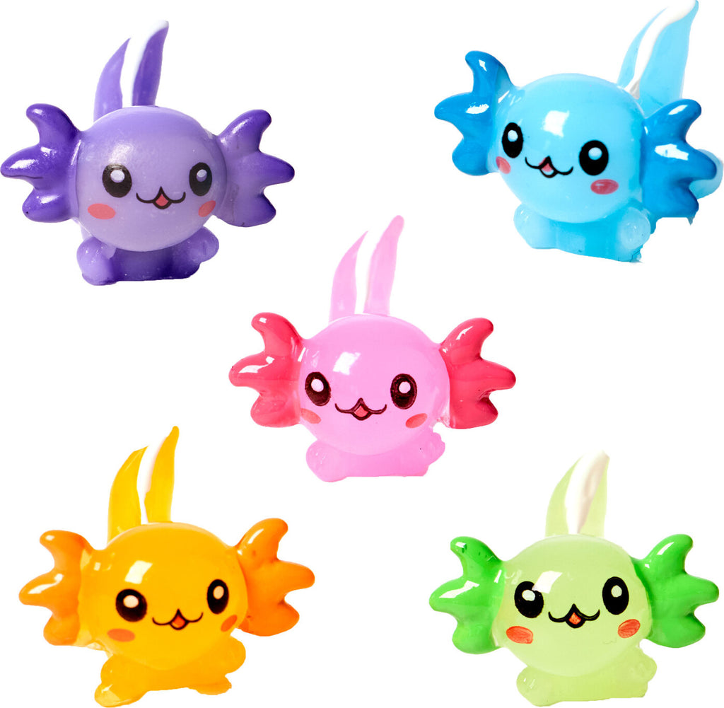 Creativity for Kids Glowing Axolotl Aquarium with 5 axolotl figures, glow elements, and aquatic habitat