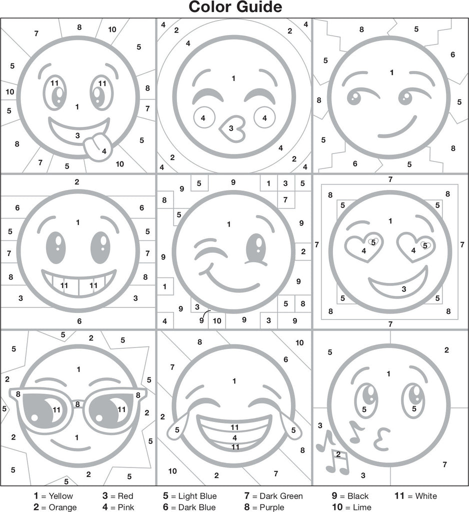 Faber-Castell Color by Number Emoji Pop-Art with trendy emoji designs and vibrant pop art color schemes