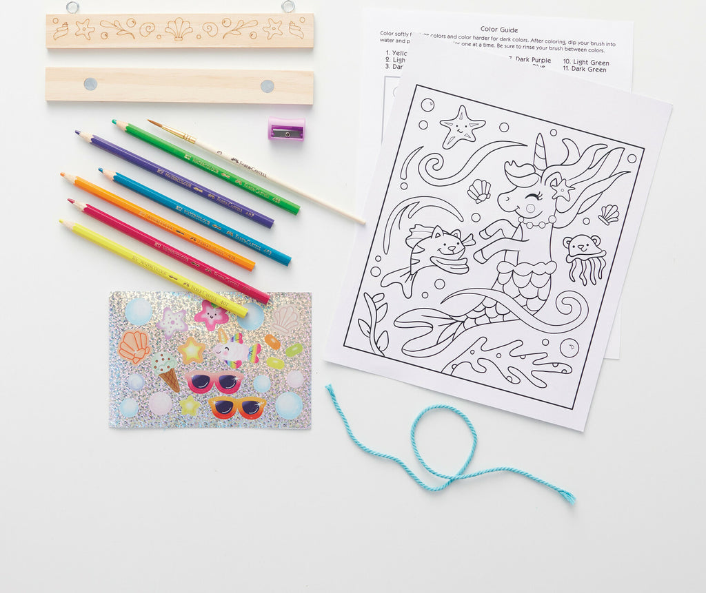 Faber-Castell Paint by Numbers Mermaid Pets with cute underwater pet designs and numbered painting system