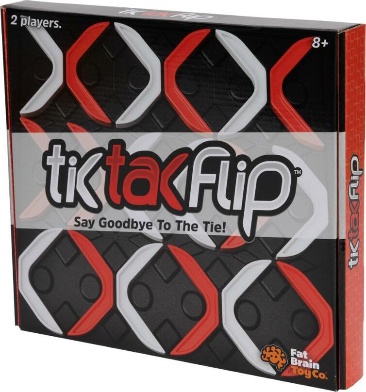 Tic Tac Flip strategy board game with game board and red and white pieces for advanced tic-tac-toe gameplay