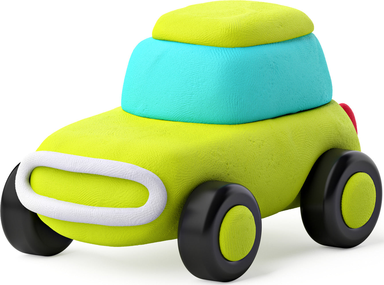Hey Clay Eco Cars kit with colorful modeling clay and app-guided instructions for making vehicles