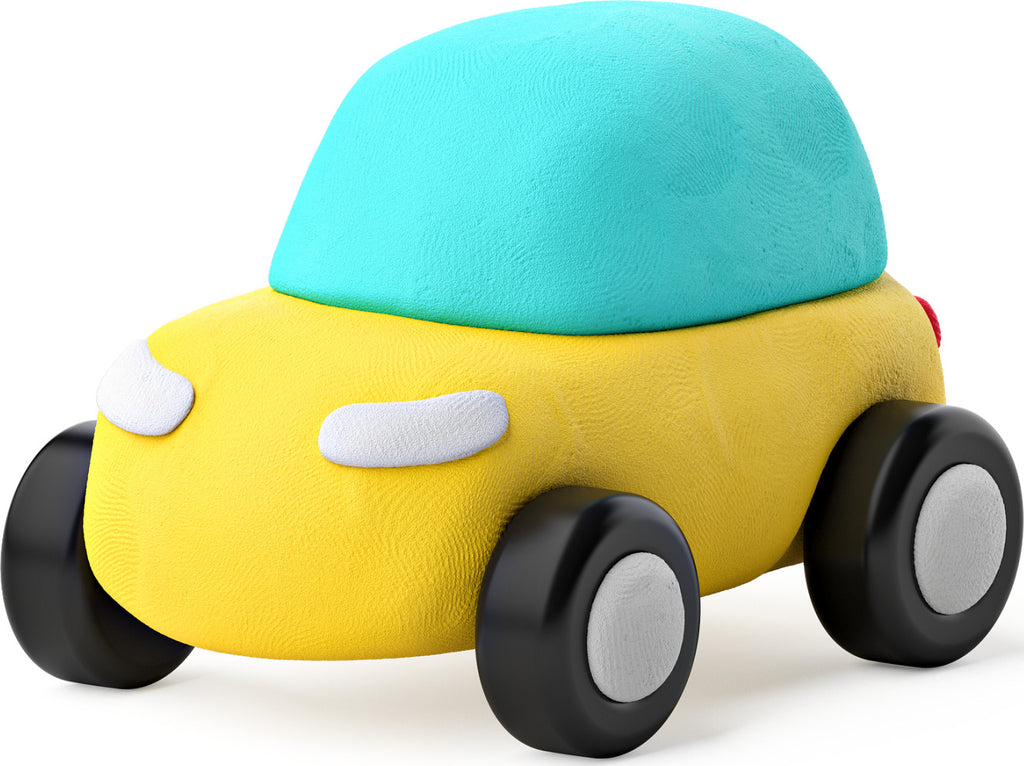 Hey Clay Eco Cars kit with colorful modeling clay and app-guided instructions for making vehicles