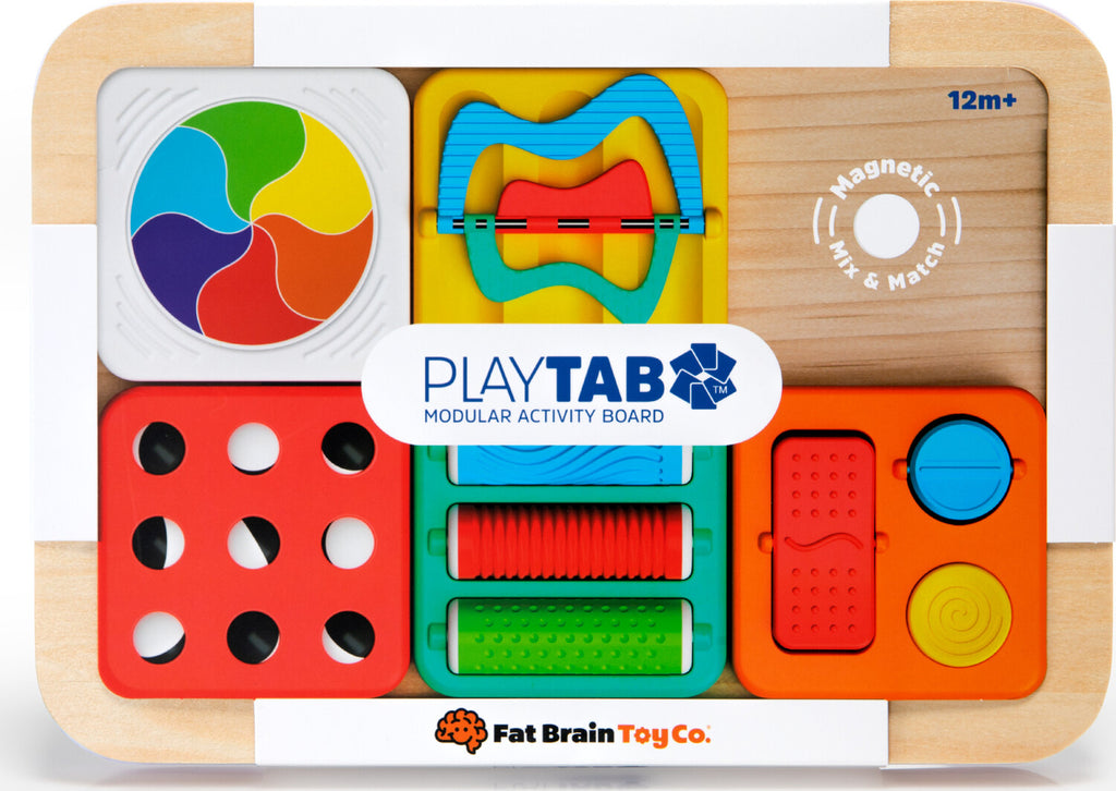 PlayTab Board base for modular sensory tiles, designed for baby fine motor development